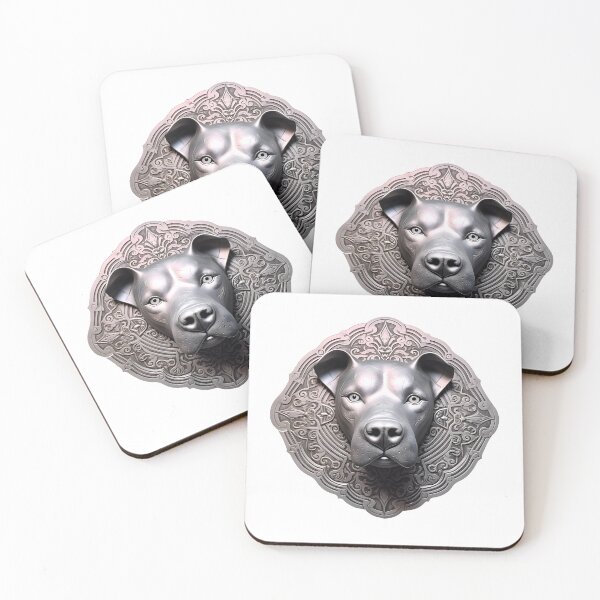 Item preview, Pitbull Head on a Shield - For Bull Terrier Lovers - Get This designed and sold by AlanPhotoArt.