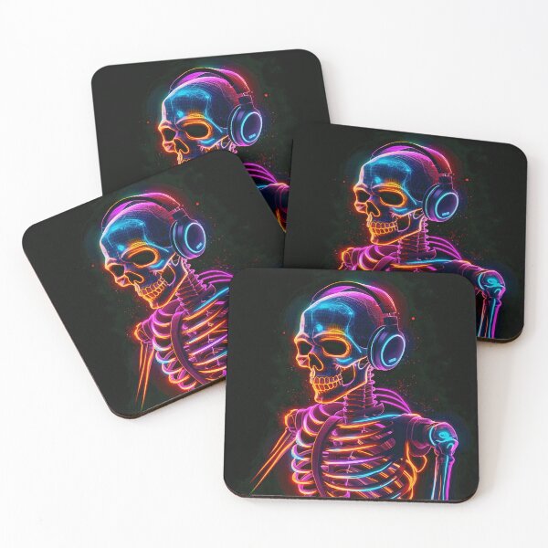 Item preview, DJ Skeleton designed and sold by CoolHippoQuotes.