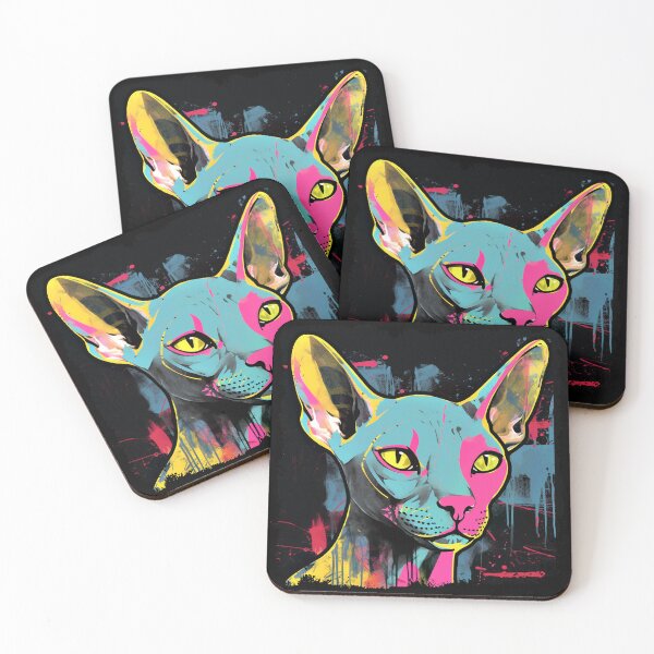 Item preview, Sphynx Cat Colorful Surreal Miaw designed and sold by bellabitis.