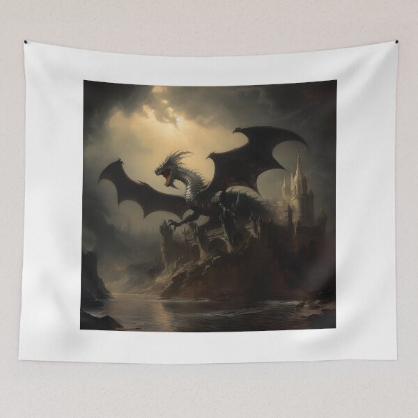 Item preview, Epic Dragon's Roar - Dramatic Fantasy Art Inspired by Mythical Beasts designed and sold by nightfallcanvas.