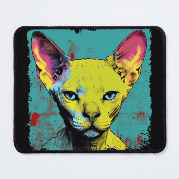 Item preview, Sphynx Cat Colorful Surreal Miaw designed and sold by bellabitis.