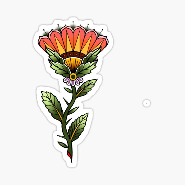 Item preview, Old school tattoo flower designed and sold by RiRuza.