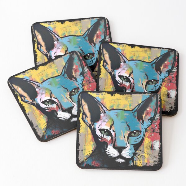 Item preview, Popartistic Sphynx Cat Colorful Surreal Miaw designed and sold by bellabitis.