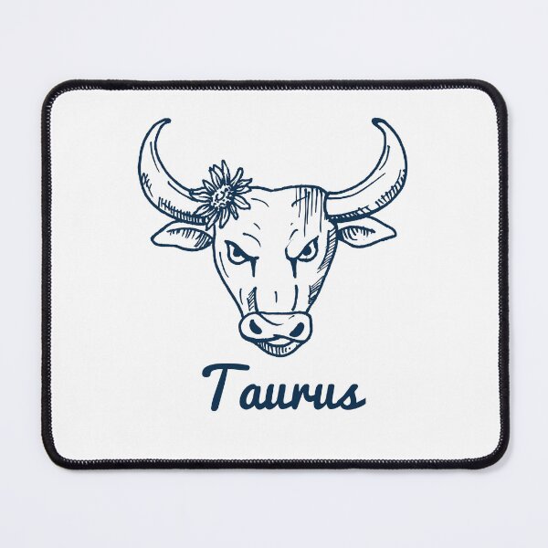 Artikelvorschau, Stier-Tierkreis-Horoskop-Stierkopf mit Blumenzeichen und Namen entworfen und verkauft von activlifewear.