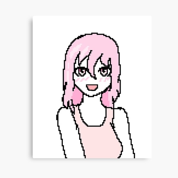 Some Cute ANIME GIRL PIXEL ART Creations #Shorts - YouTube