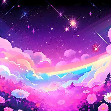 LUQING Aesthetic Rainbow Glitter Wallpaper Canvas Art Poster and