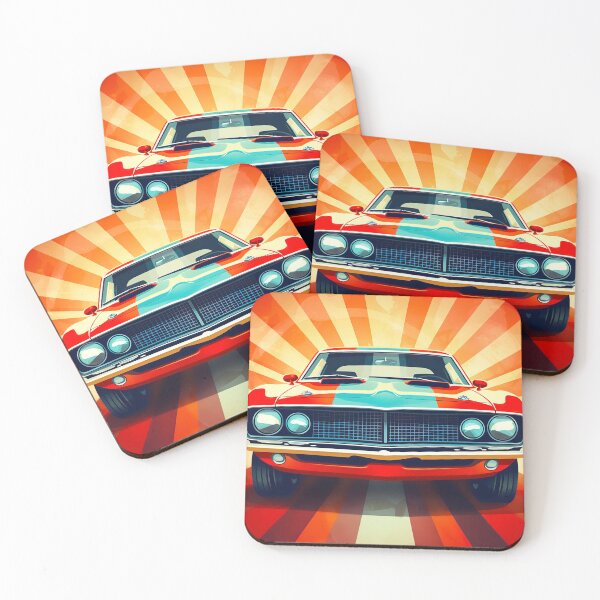Item preview, Retro classic car . American muscle car red  designed and sold by Inktown.