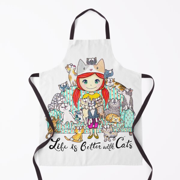 Item preview, #1 Life is Better with Cats (French Couch) designed and sold by nekokokeshi.