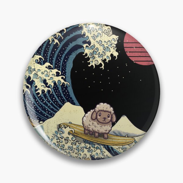 Artikelvorschau, Sheep Kanagawa Japanese Surfing Wave entworfen und verkauft von rafaeltto.