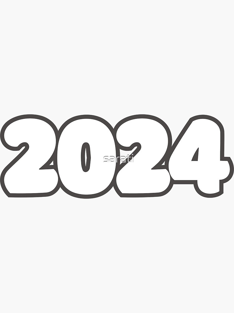 "2024 Year Aesthetic" Sticker for Sale by sarati Redbubble