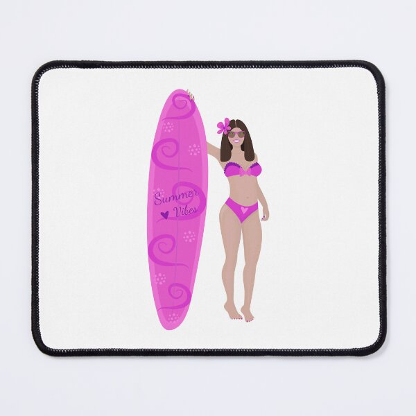Item preview, Happy brunette woman with a sailboard designed and sold by OM-lova.