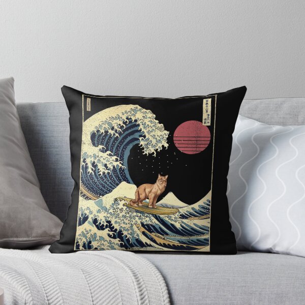 Item preview, Somali Cat Kanagawa Japanese Surfing Wave designed and sold by rafaeltto.