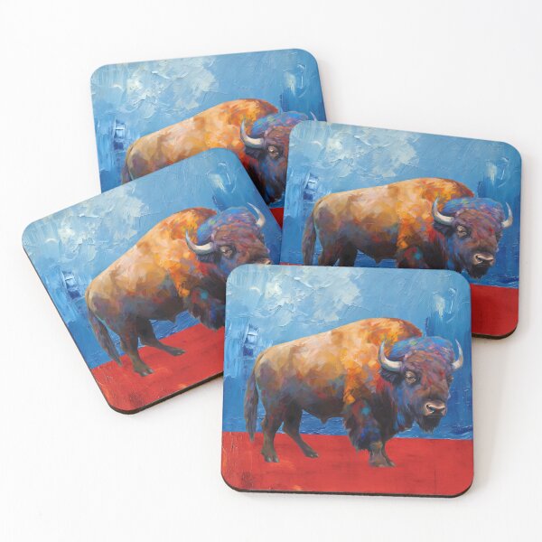 Item preview, Colorful Bison Artwork designed and sold by ColorFlowArt.