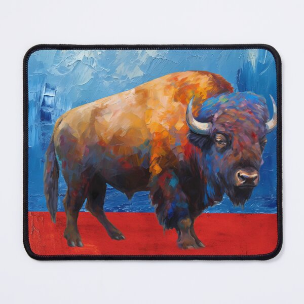Item preview, Colorful Bison Artwork designed and sold by ColorFlowArt.