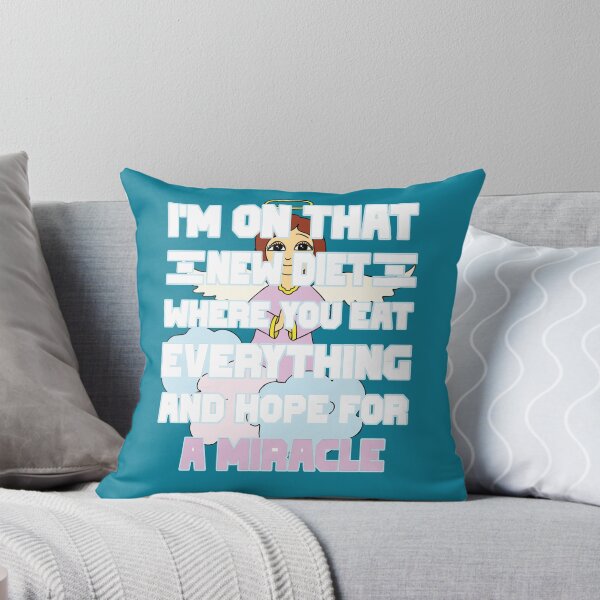 Item preview, I'm on that new diet where you eat EVERYTHING and hope for a miracle: Funny diet humor with an angel. designed and sold by JoyOfHopeStore.