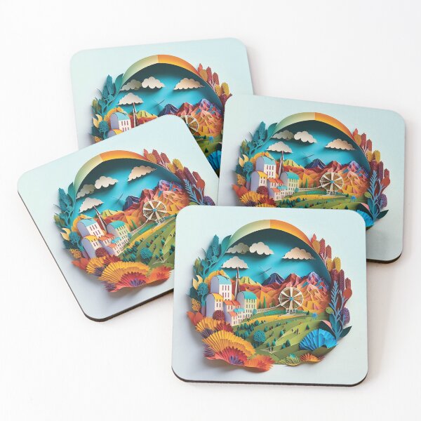 Item preview, ferris wheel with wonderful scenery designed and sold by artpapercuts.
