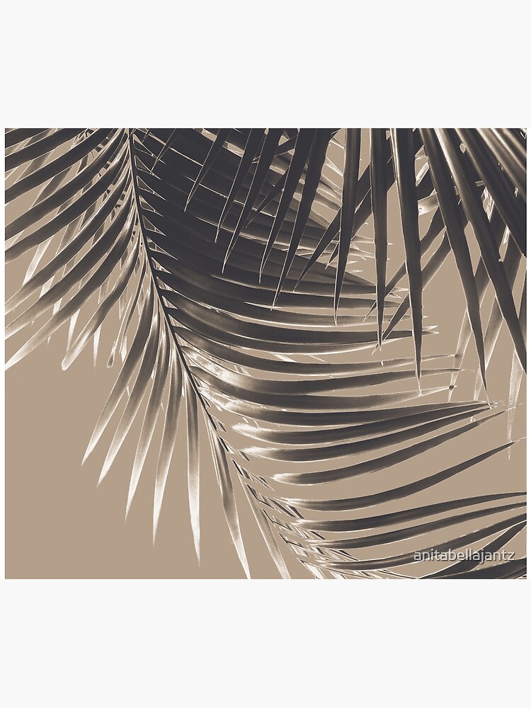 Disover Palm Leaves Sepia Vibes #2 #tropical #decor #art Shower Curtain