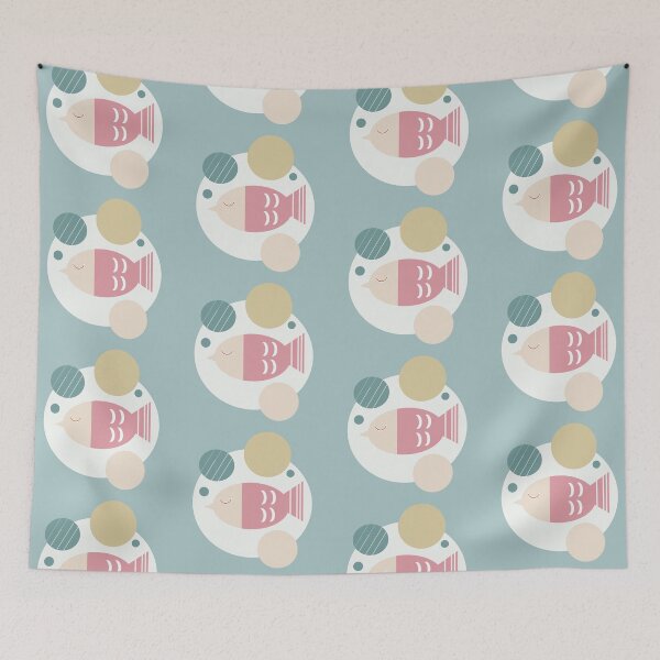 Item preview, Cartoonish fish in pastel hues  designed and sold by JakoRila.