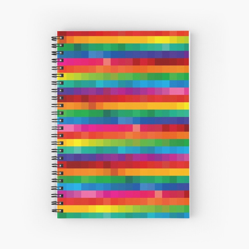 LV Red Art Spiral Notebook by DG Design - Pixels