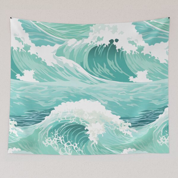 Item preview, Ocean Pulse Aqua Wave Design designed and sold by Dimokaya Clothing Co..
