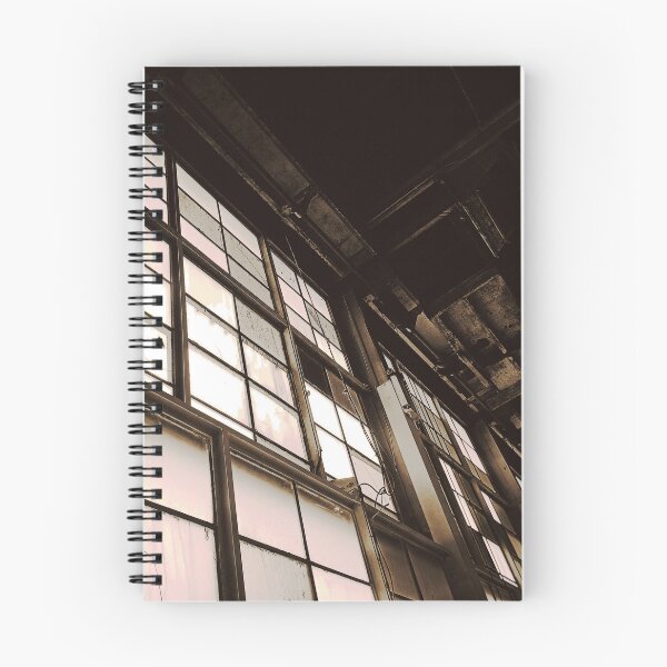 Item preview, Dark Brown Light Tan Coffee Vintage Sepia Tone Modern Industrial Warehouse Hanger Windows Bright Light Florescence Rust Pipes Photograph designed and sold by ARTbyABACCUS.