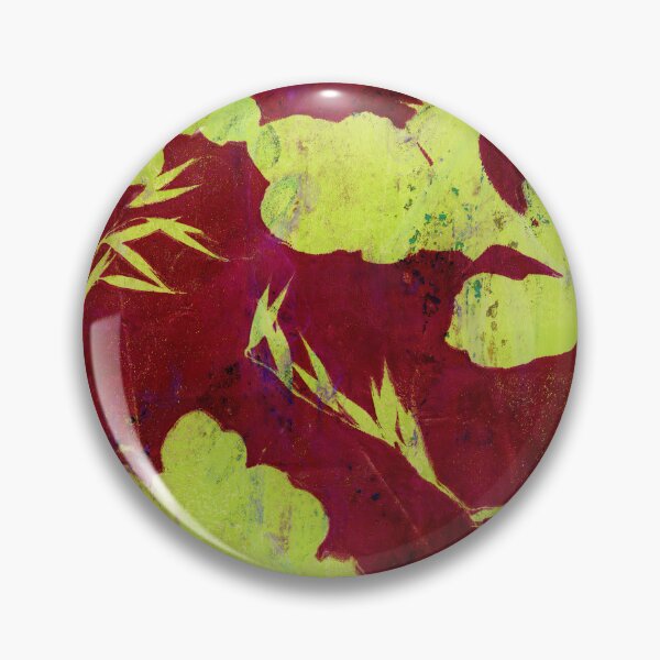 Item preview, Green Oak Tree Leaves Abstract Pulled Painting Print designed and sold by JoanneHerrmann.