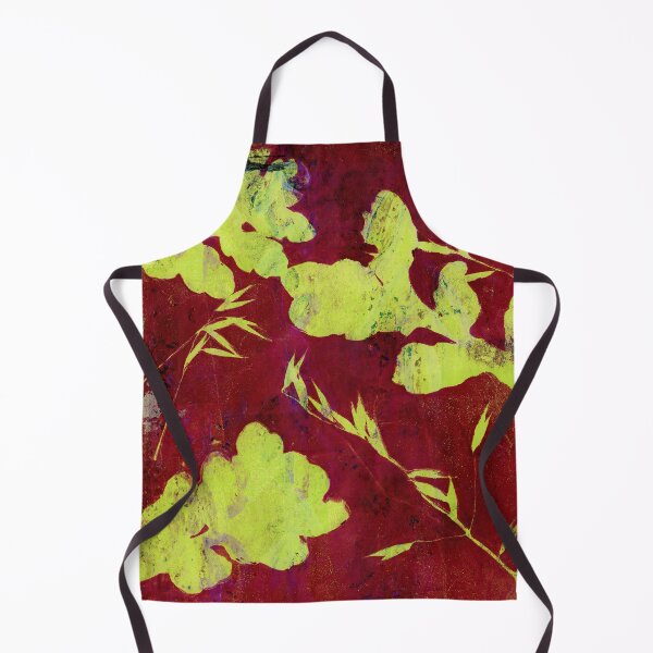 Item preview, Green Oak Tree Leaves Abstract Pulled Painting Print designed and sold by JoanneHerrmann.
