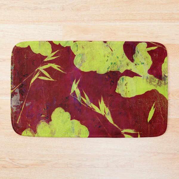 Item preview, Green Oak Tree Leaves Abstract Pulled Painting Print designed and sold by JoanneHerrmann.