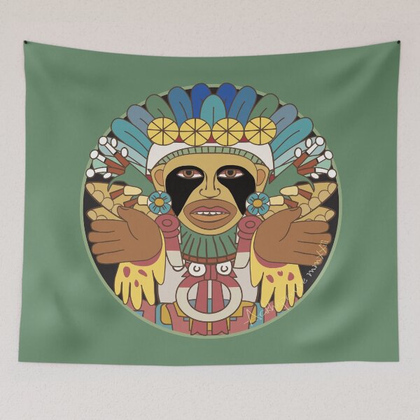 Item preview, Xipe Totec shield designed and sold by Aakheperure.