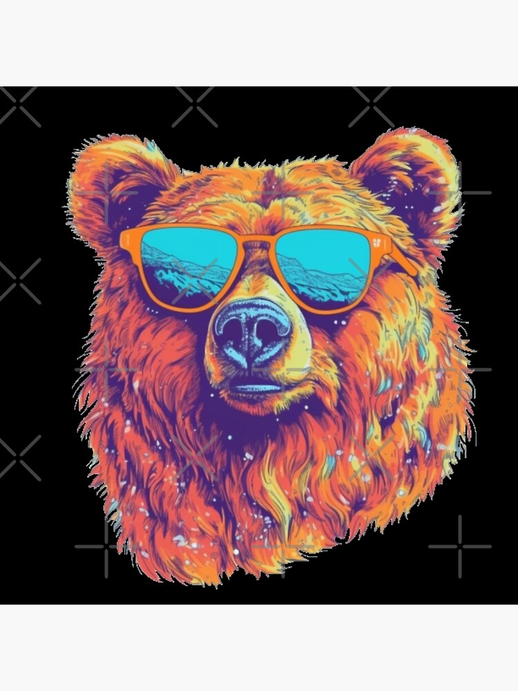 Grizzly Bear with Sunglasses Poster for Sale by Digital Art Works