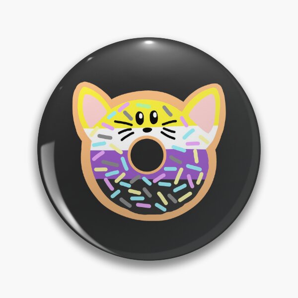 Artikelvorschau, Niedlicher nicht-binärer Pride-Katzendonut entworfen und verkauft von charmednight.