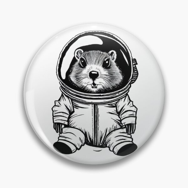 Item preview, Cute groundhog in astronaut suit designed and sold by GroundhogMs.