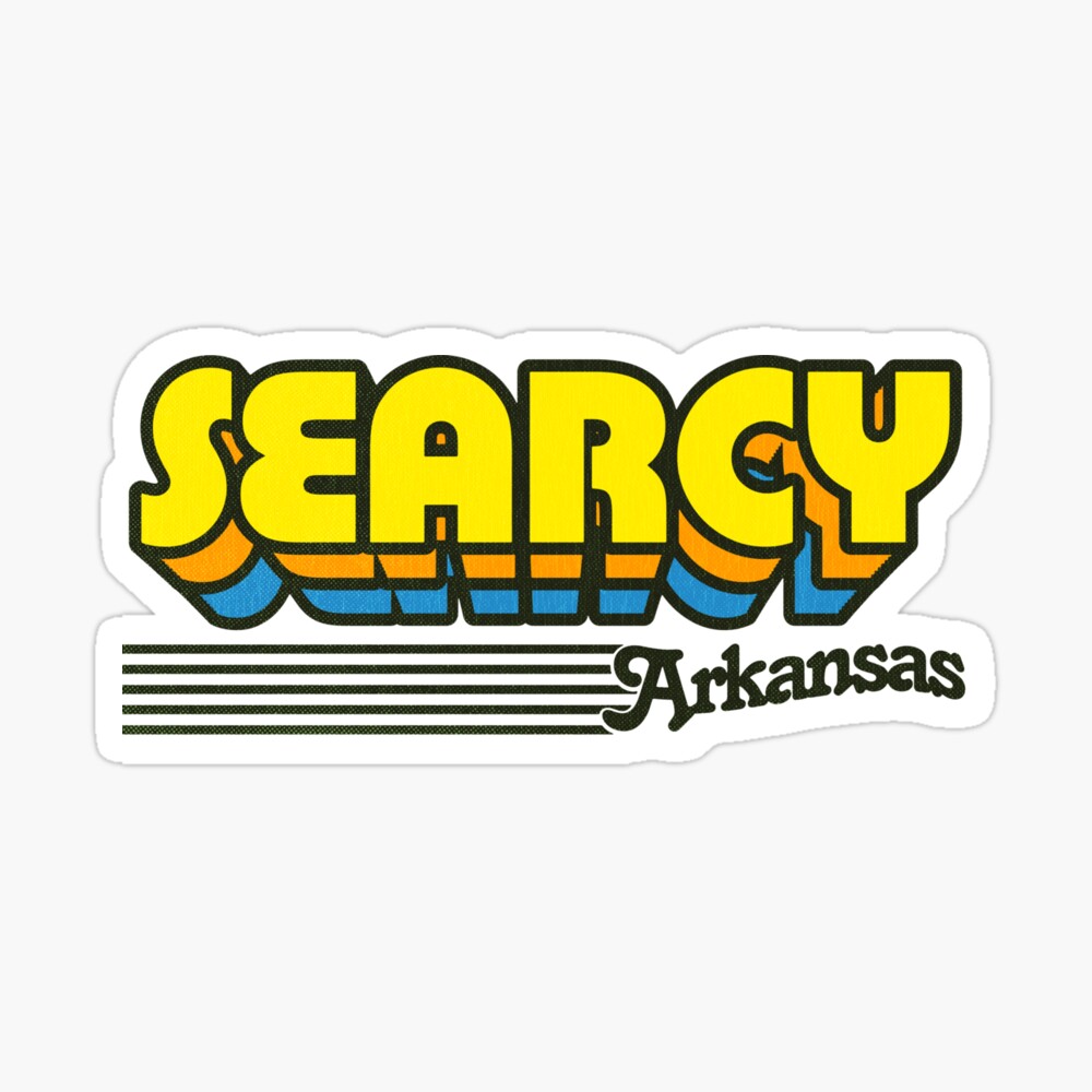 Searcy, Arkansas | Retro Stripes Sticker