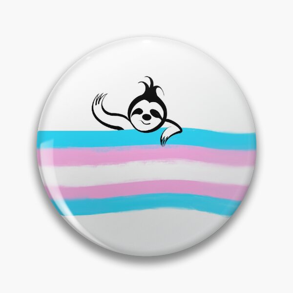 Item preview, Trans Pride Flag Sloth  designed and sold by CripRevolution.