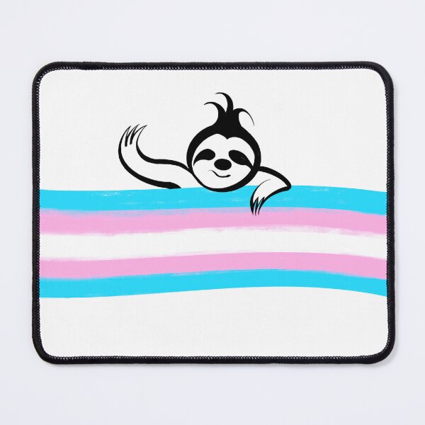 Item preview, Trans Pride Flag Sloth designed and sold by CripRevolution.