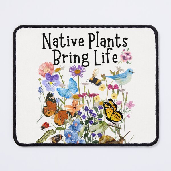 Item preview, Native Plants Bring Life Colorful Pollinator Design designed and sold by EarthArtDesigns.