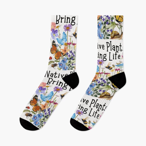 Item preview, Native Plants Bring Life Colorful Pollinator Design designed and sold by EarthArtDesigns.