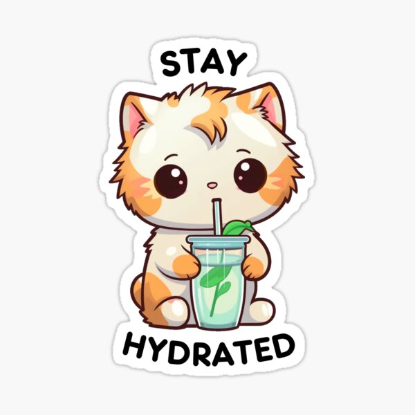 Item preview, Stay Hydrated Cat  designed and sold by Ways of Whimsy.