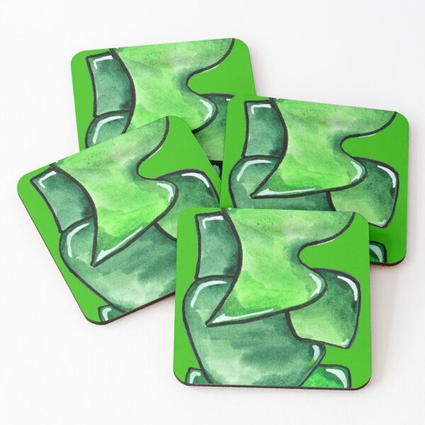 Item preview, green shards, pattern, abstract, watercolor, fine art designed and sold by janianna.