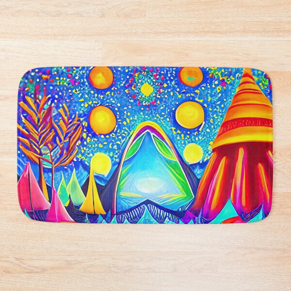 Item preview, Cosmic Camping - AI Art Print designed and sold by casaai.