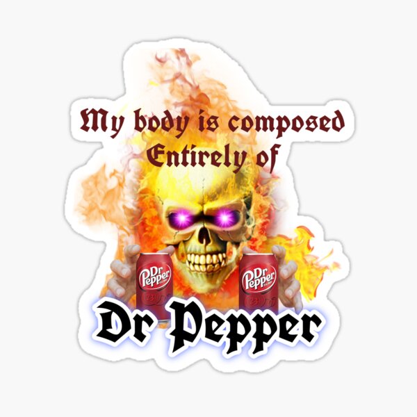 Vista previa del artículo con la obra «Mi cuerpo está compuesto completamente de Dr. Pepper», diseñado y vendido por omibenj.