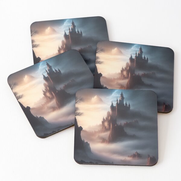 Item preview, Castle with dramatic lighting and fog - 2 - Landscape Art  designed and sold by dosedai.