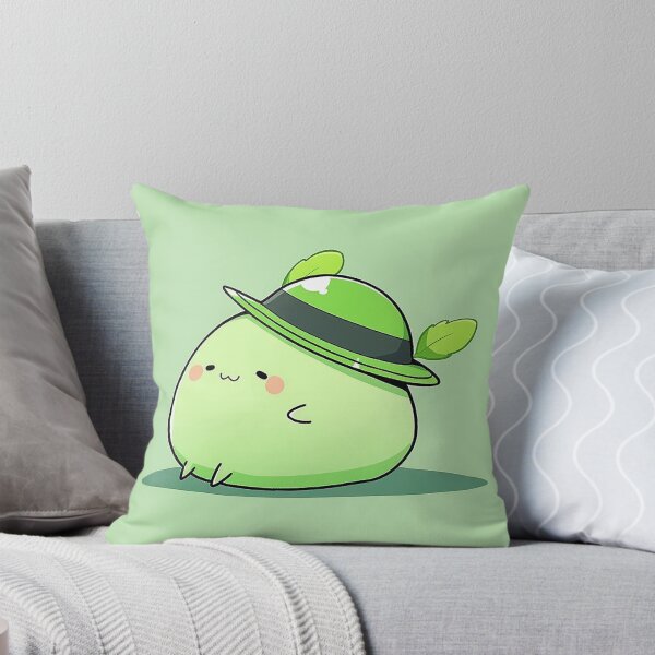 Item preview, Cute Green Blob In A Hat Lookin Kawaii designed and sold by Ayumi  Nakamura.