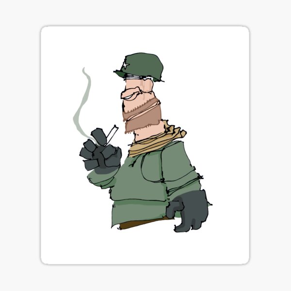 Sweating Soldier Sticker