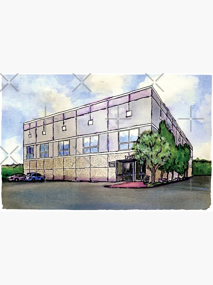 Pam Beesly Office Building Watercolor Painting Poster Dunder Mifflin Paper  Company Inc. Gift Poster for Sale by MyPartyShirt