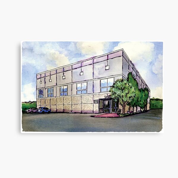 Item preview, Pam Beesly Office Building Watercolor Painting Dunder Mifflin Paper Company Inc. Gift designed and sold by MyPartyShirt.