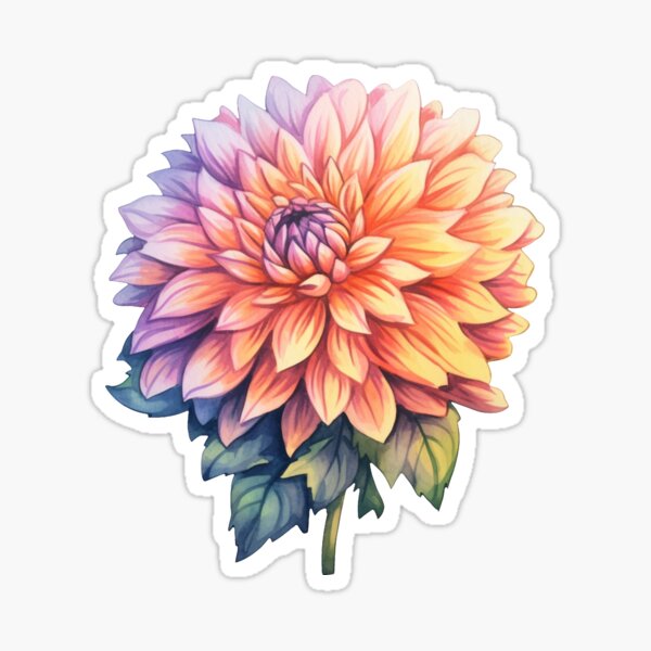 Item preview, Watercolor Dhalia designed and sold by Hal's Workshop.