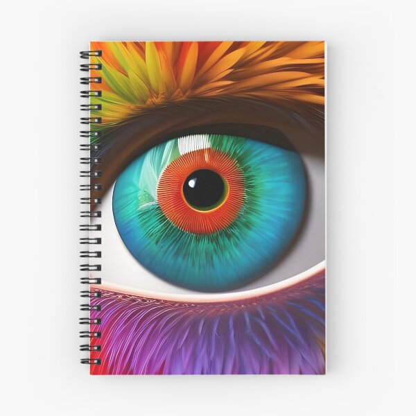 Item preview, Rainbow Feathered Eye designed and sold by Dudeist Designs.