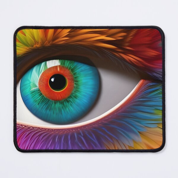 Item preview, Rainbow Feathered Eye designed and sold by Dudeist Designs.