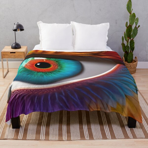 Item preview, Rainbow Feathered Eye designed and sold by Dudeist Designs.